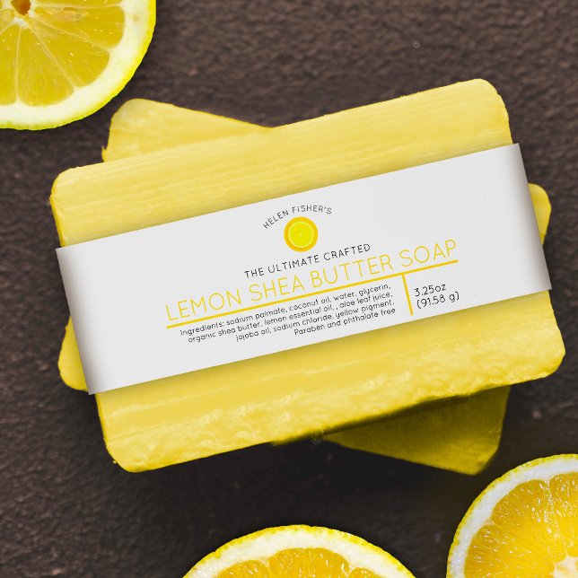 Cintas Para Invitaciones Etiqueta del producto de belleza amarillo limón (Subido por el creador)