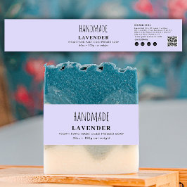 Cintas Para Invitaciones Etiqueta morada de producto para jabón artesanal h