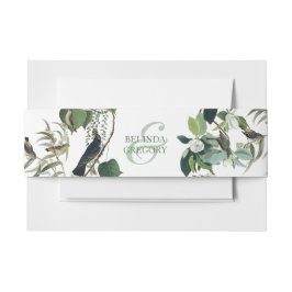 Cintas Para Invitaciones Eucalipto rústico deja Boda de vegetación vintage