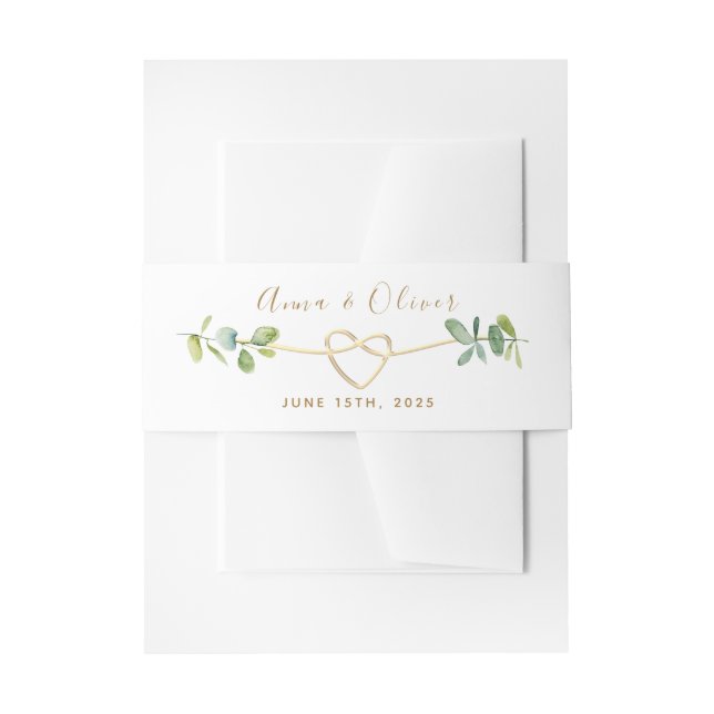 Cintas Para Invitaciones Eucalyptus Boda (Anverso Ejemplo)