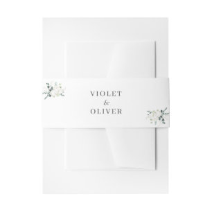 Cintas Para Invitaciones Eucalyptus Cotton Boda blanco moderno