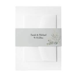 Cintas Para Invitaciones Eucalyptus Greenery Belly Band