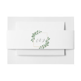 Cintas Para Invitaciones Eucalyptus Greenery Boda con Iniciales Personaliza