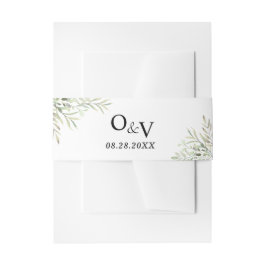 Cintas Para Invitaciones Eucalyptus Greenery Boda simple
