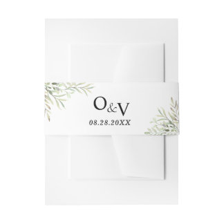 Cintas Para Invitaciones Eucalyptus Greenery Boda simple