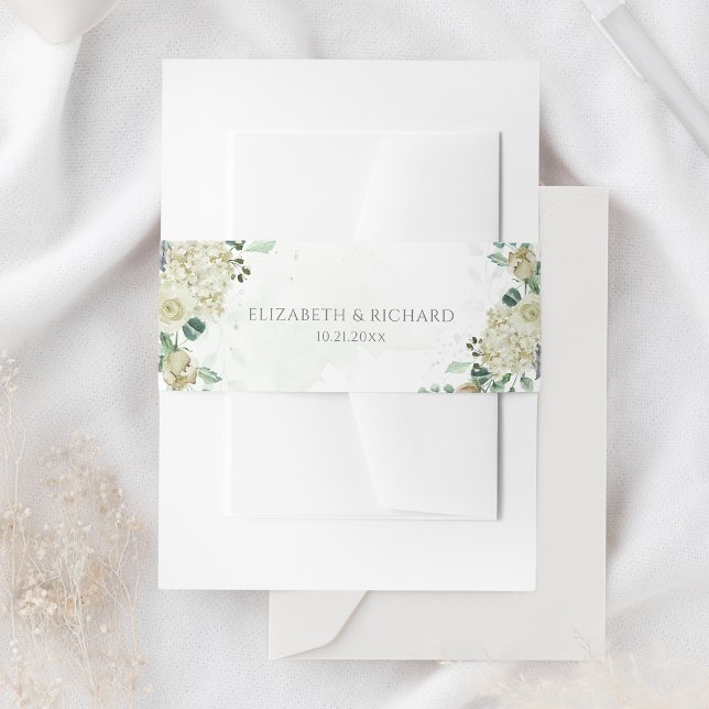 Cintas Para Invitaciones Eucalyptus Greenery deja a un elegante Boda floral (Subido por el creador)