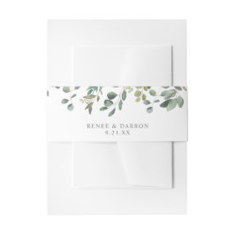 Cintas Para Invitaciones Eucalyptus Greenery Duo