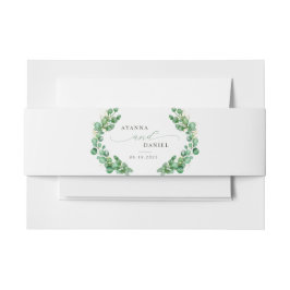 Cintas Para Invitaciones Eucalyptus Greenery Elegant Script