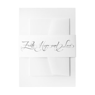 Cintas Para Invitaciones Faith Home & Love Christian Boda Belly Banda