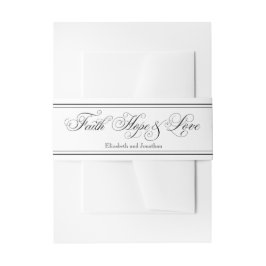 Cintas Para Invitaciones Faith Home & Love Christian Boda Belly Banda