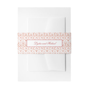 Cintas Para Invitaciones Faja de barriga de acuarela roja y blanca