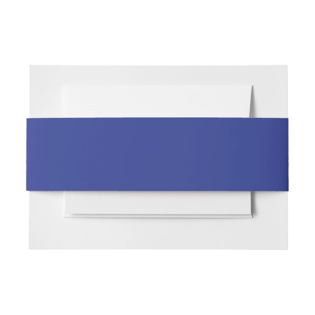 Cintas Para Invitaciones Faja de Invitación Azul de Lujo (Anverso Ejemplo)