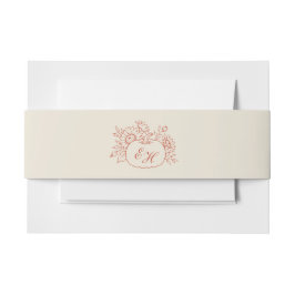 Cintas Para Invitaciones Faja de vientre con monograma de calabaza de otoño