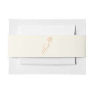 Cintas Para Invitaciones faja de vientre de boda con narcisos