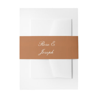 Cintas Para Invitaciones Faja de Vientre de Boda Dinero Antiguo Marrón Opac