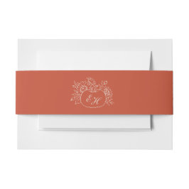 Cintas Para Invitaciones Faja de vientre de calabaza de terracota con monog