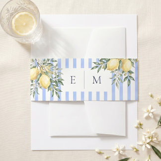 Cintas Para Invitaciones Faja de vientre para invitación de boda con limón 