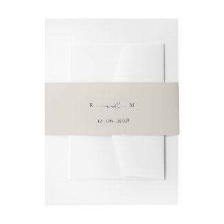 Cintas Para Invitaciones Faja envolvente de lujo para invitaciones de boda