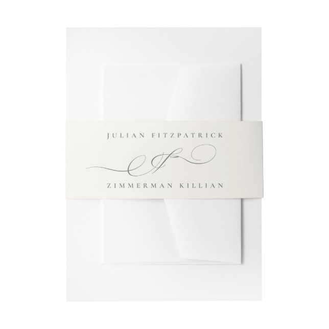 Cintas Para Invitaciones Faja envolvente verde pistacho para bodas (Anverso Ejemplo)