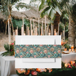 Cintas Para Invitaciones Faja para Invitación de Elegancia Tropical