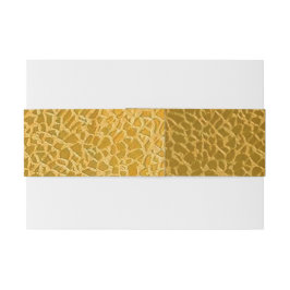 Cintas Para Invitaciones Faja ventral texturizada de oro elegante para invi