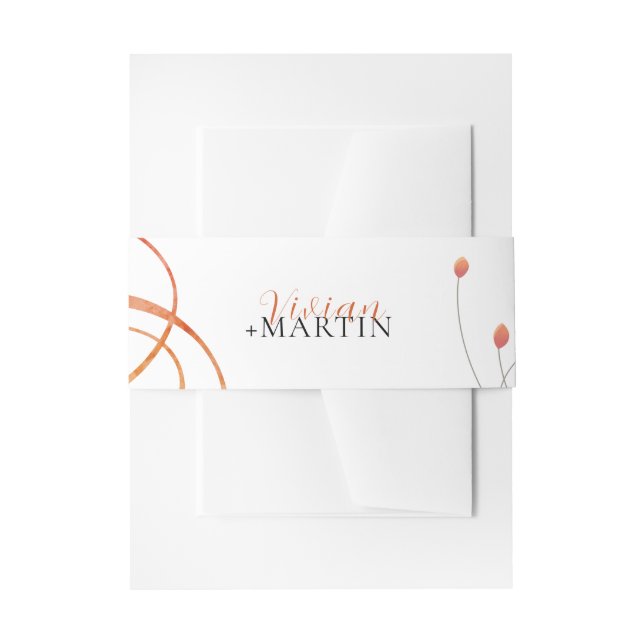 Cintas Para Invitaciones Falling Melody Poetic Wedding (Anverso Ejemplo)