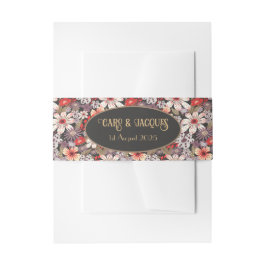 Cintas Para Invitaciones Fantasy Flowers - Wedding belly band