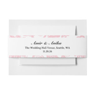 Cintas Para Invitaciones Faroles de Loto Rosa Sobre para Bodas Indias
