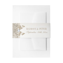 Faux Champagne Sequins Bow Boda