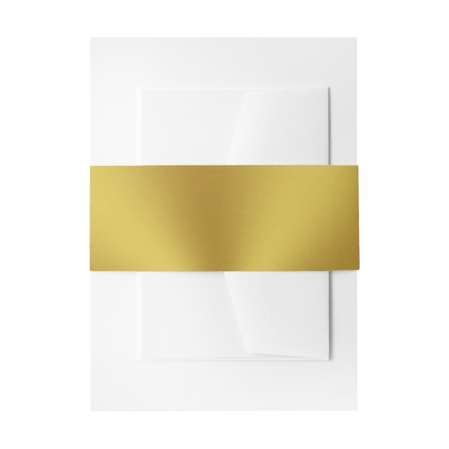 Cintas Para Invitaciones Faux Gold (Anverso Ejemplo)