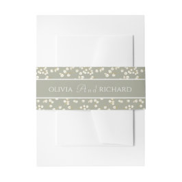 Cintas Para Invitaciones Faux Gold Sage Green Eucalyptus Greenereneration