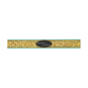 Cintas Para Invitaciones Faux Relieve metalizado dorado Elegant Formal Boda