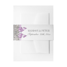 Faux Silver Sequins Lilac Bow Boda