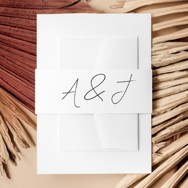 Cintas Para Invitaciones Favores de la boda negra contemporánea (Subido por el creador)