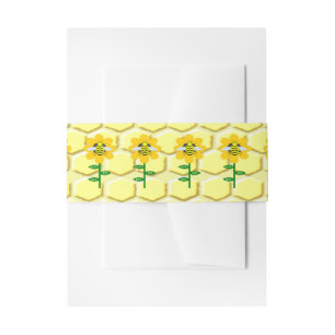 Cintas Para Invitaciones Feliz Día de las Abejas Cumpleaños Bumblebee