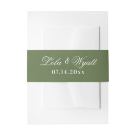 Cintas Para Invitaciones Fern Green Elegant Wedding