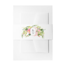 Cintas Para Invitaciones Festive Bright Pink Orange Flowers Wedding