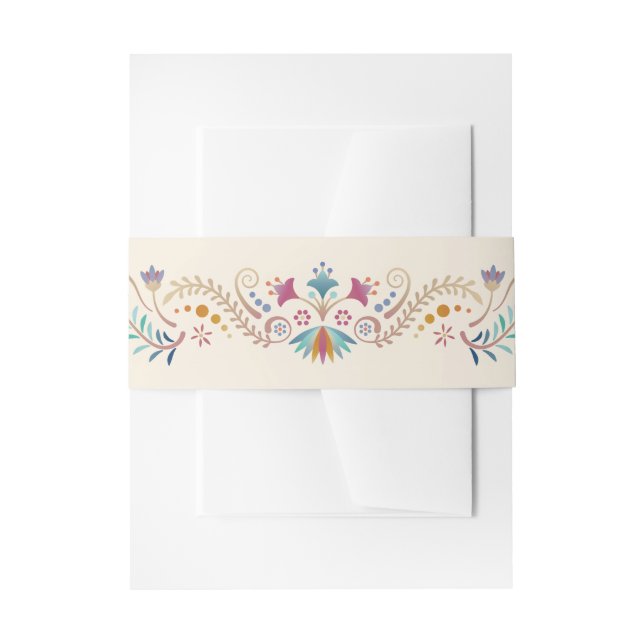 Cintas Para Invitaciones Fiesta Boho Birthday Shower Boda (Anverso Ejemplo)