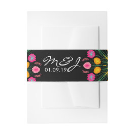Cintas Para Invitaciones Fiesta de Boda Mexicana Floral Mariposa Dibujada a