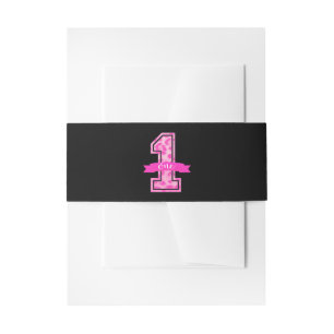 Cintas Para Invitaciones Fiesta de cumpleaños número uno con estampado de l