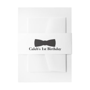 Cintas Para Invitaciones Fiesta de los chicos de color negro y blanco de te