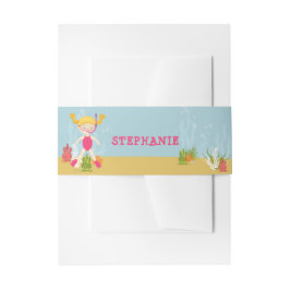 Cintas Para Invitaciones Fiesta de playa Chica de buceo