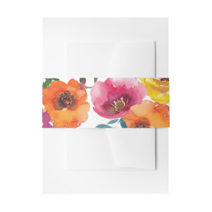 Cintas Para Invitaciones Fiesta Floral Colorida Cena de Ensayo
