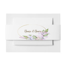 Cintas Para Invitaciones Fiesta Lily Rosa Flores Marco Dorado Hermoso