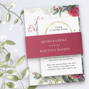 Cintas Para Invitaciones Fiesta simple rojo y blanco sencillo