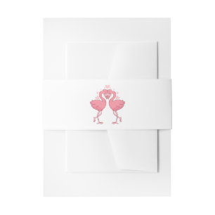 Cintas Para Invitaciones Flamenco Rosa Lindo Luau Tropical de Bodas en la P