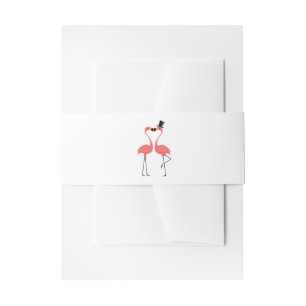 Cintas Para Invitaciones Flamencos rosados tropicales - Boda, verano, luau