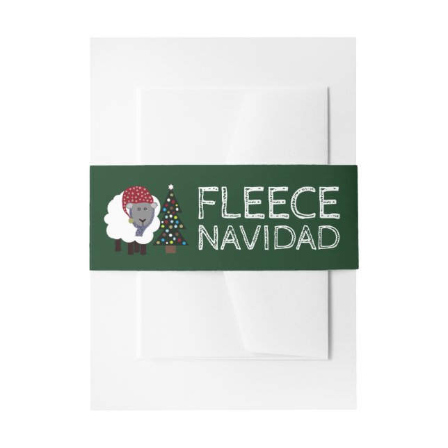 Cintas Para Invitaciones Fleece Navidad, Navidades al estilo español (Anverso Ejemplo)
