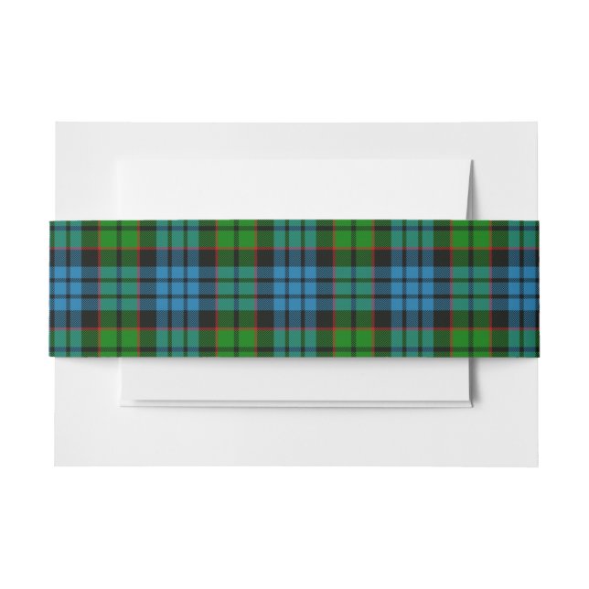 Cintas Para Invitaciones Fletcher Scottish Tartan Belly Band (Anverso Ejemplo)