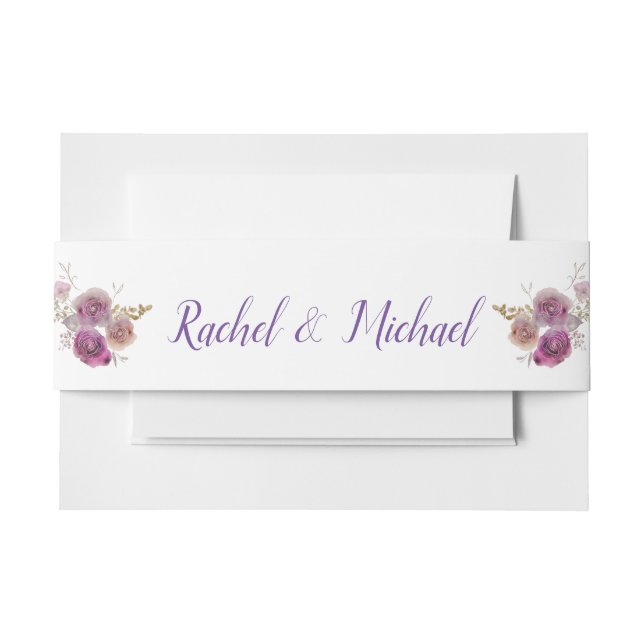 Cintas Para Invitaciones Flor acuática de amor puro (Anverso Ejemplo)